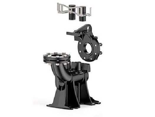 Комплект вертикальных опорных колен фекальных насосов VXC4 MC4 /80 (DN100) в Сочи 